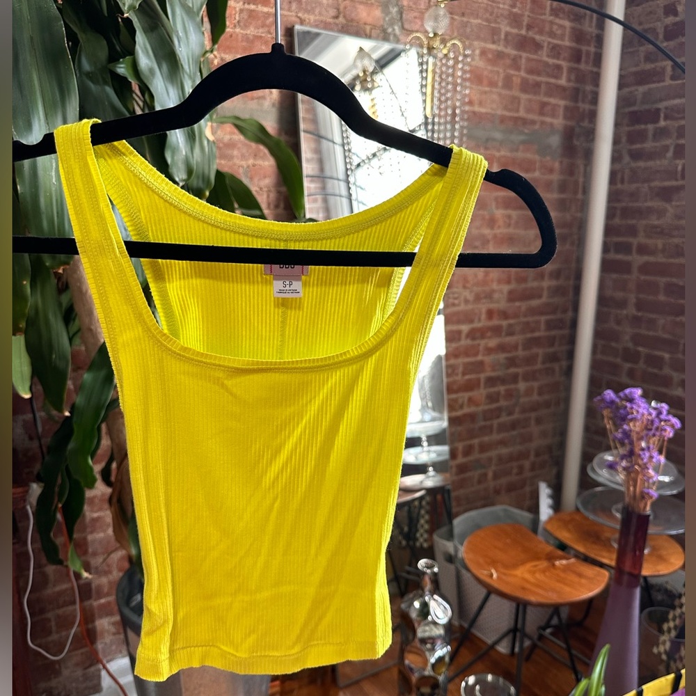 Brand new with tag Small urban outfitters neon yellow tank top